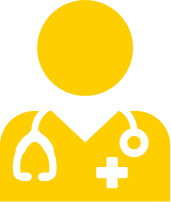 Yellow doctor icon